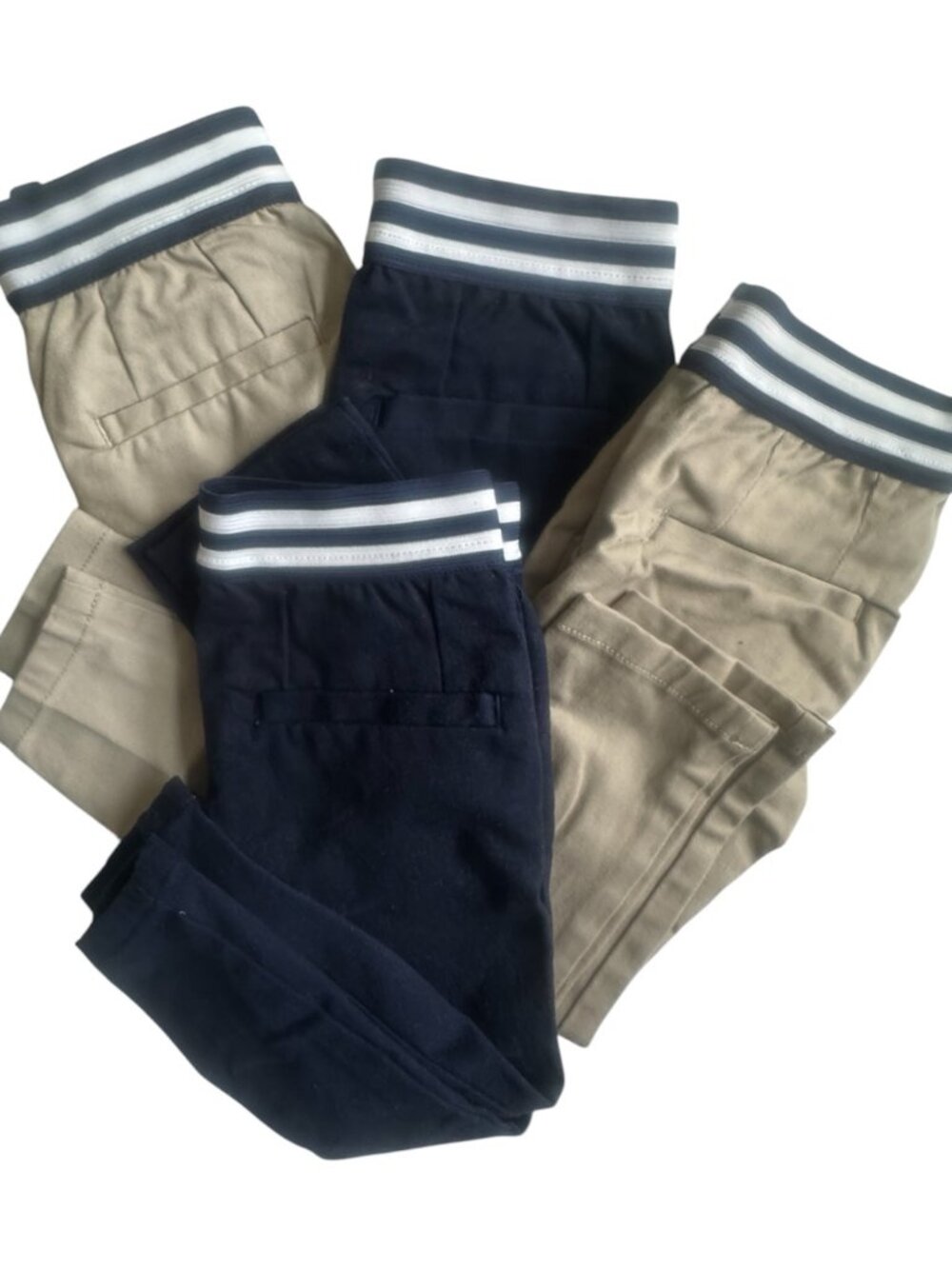 French Toast 4 Pairs BOY 4T Twill Pants Navy Tan